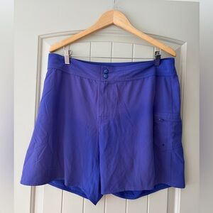 L.L. Bean Women’s Bounder Board Water Shorts Size 14 Purple UPF 50+ Hiking